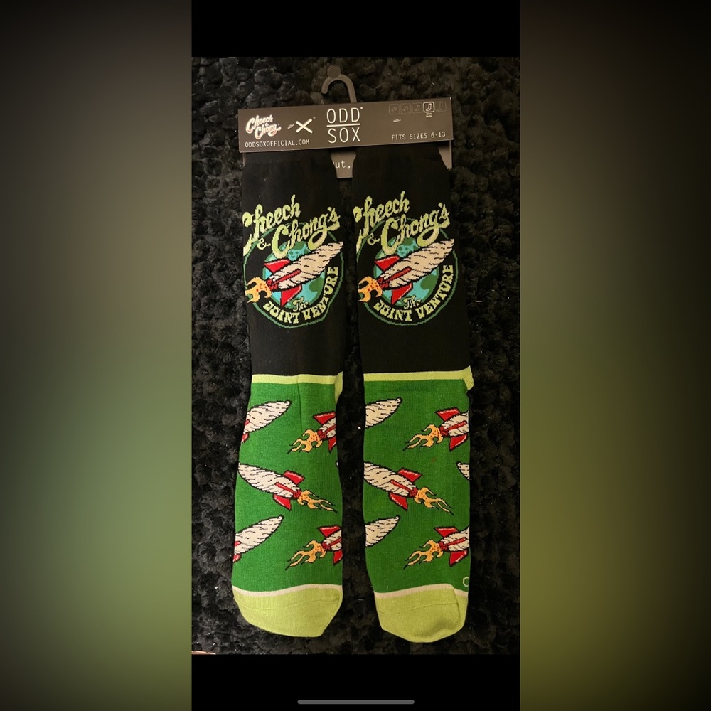 Green CHEECH & CHONG sox 😮‍💨✅